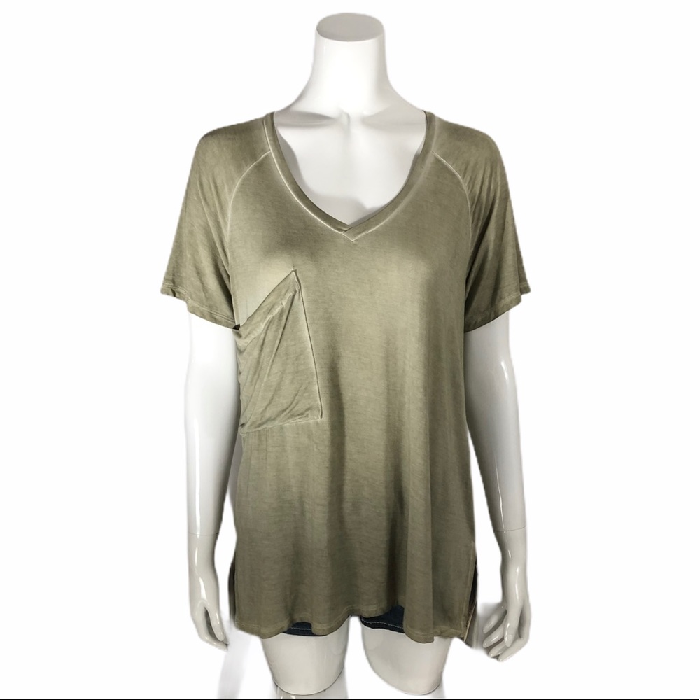 Olive V-Neck T-Shirt